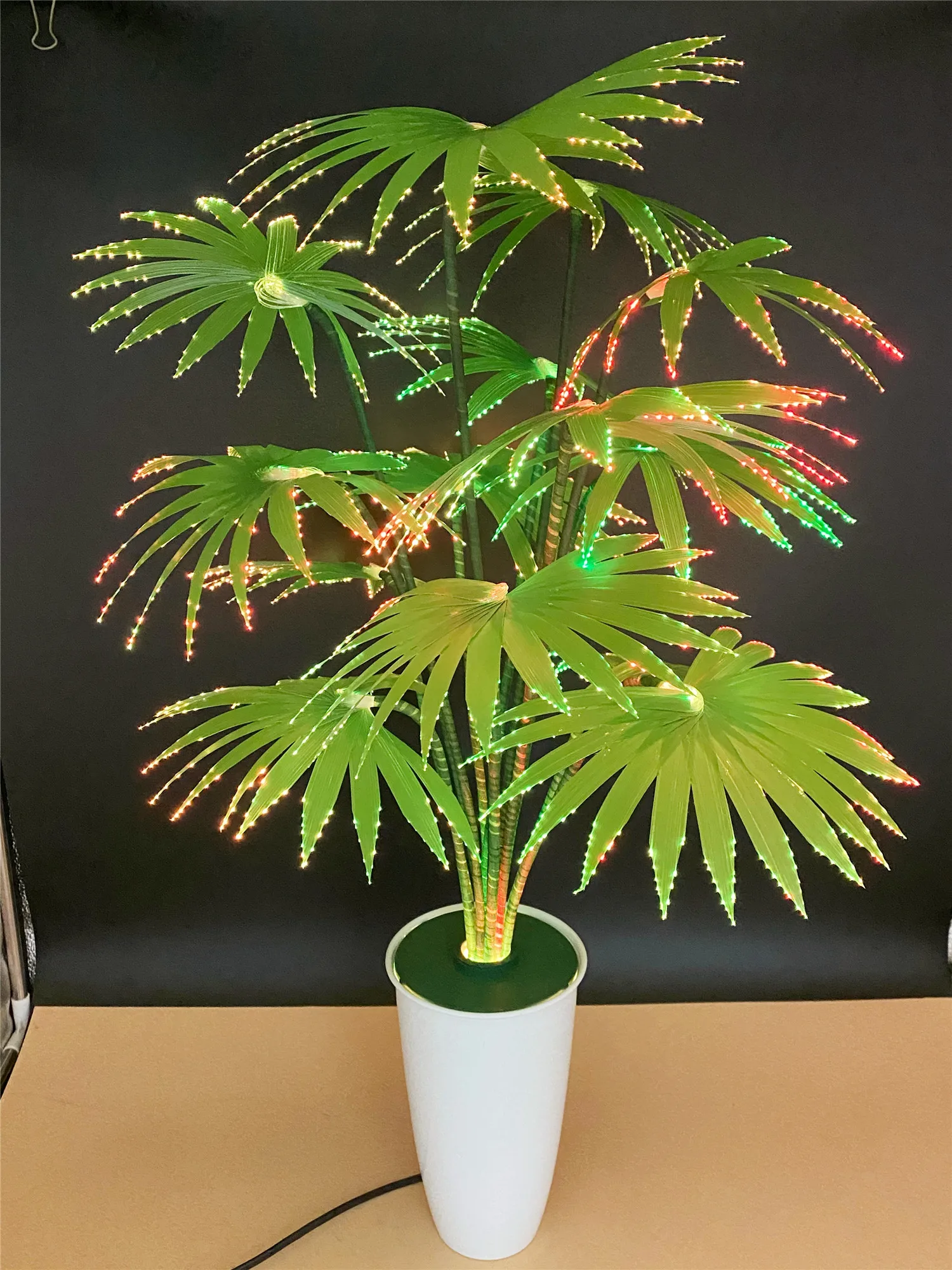 Big size LED  fiber optic green plants   lamp for home decoration  /Colorful  LED fiber optic green plants / Palm tree