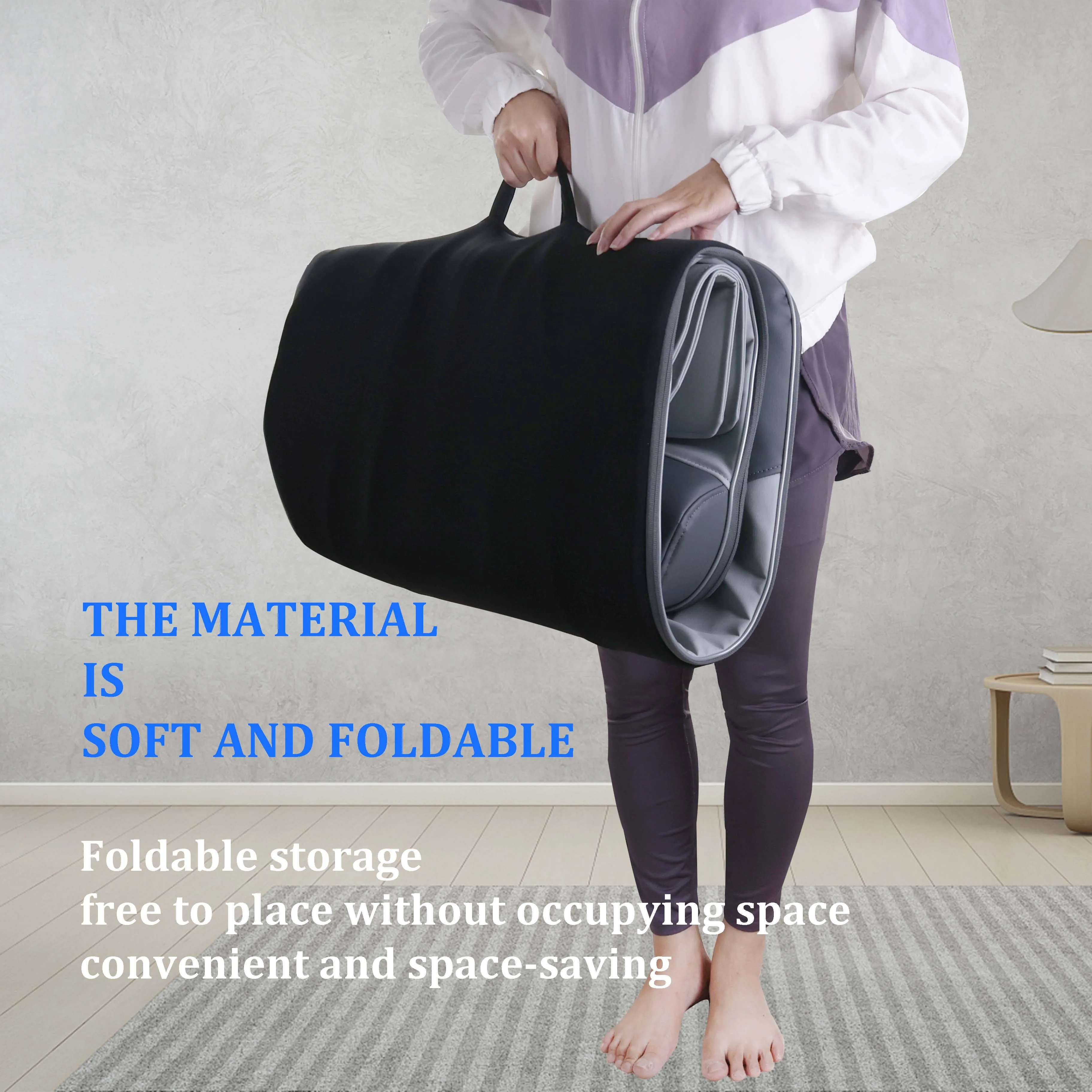 Foldable Electric Heat Stretching Queen Size Back Massage Mattress Stretching Yoga Mat  Pad Machine For Neck, Waist & Hips