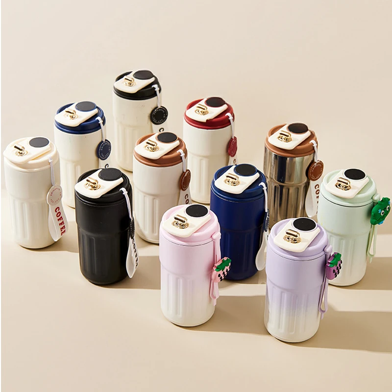 Smart Drinkware 304 Stainless Steel 450Ml Digital Thermos Mug Cup for Coffee With Led Temperature Display