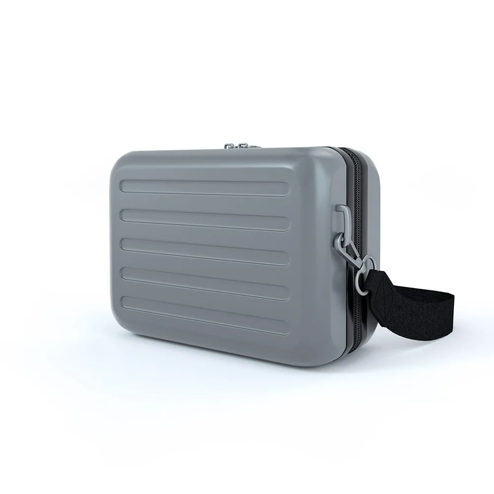 Women Fashion Clutch Bags Hard Waterproof Purses Shoulder Sling Mini Suitcase Gray Cross Body Bag Hand Bag