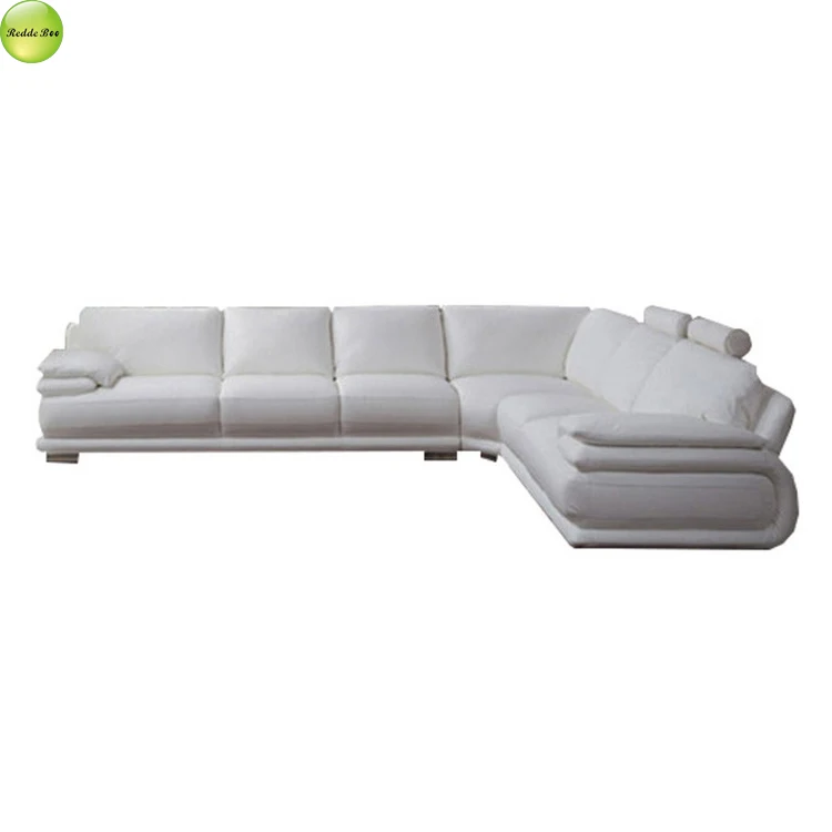 Living room white leather corner sofa designs 711