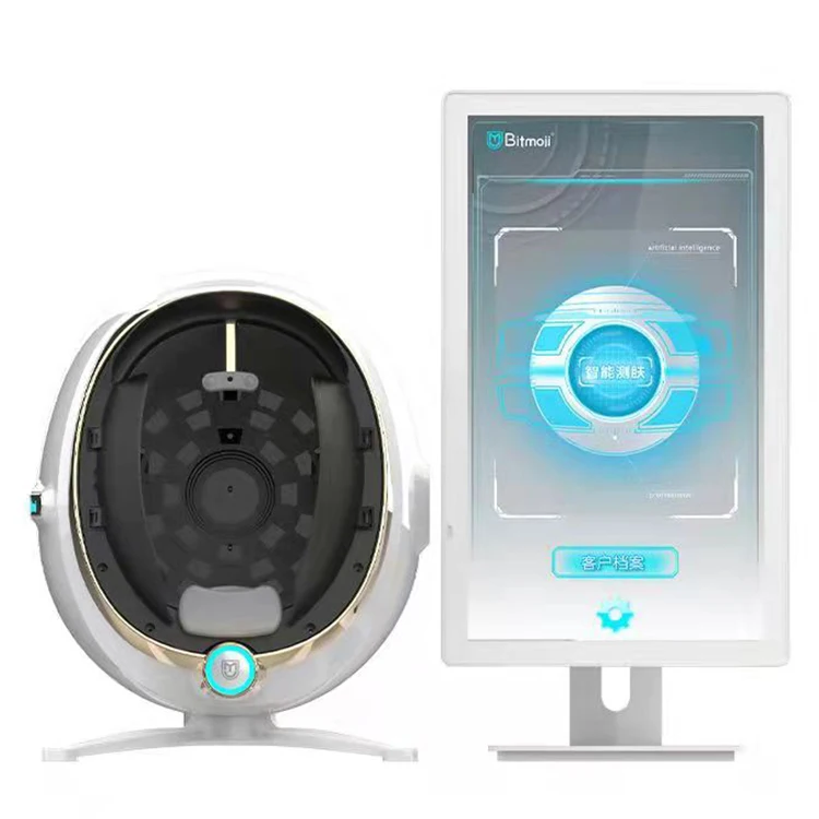 2023 Moji Scanner Facial Skin Analyzer With i Pad For Hydration Skin Testing Machine Facial Skin Analyzer 3d Machine Facial