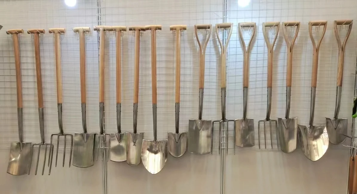 Metal flower wood leveling custom english germany alligator orange T grip shovel huamaoji fertilizer earth sample construction