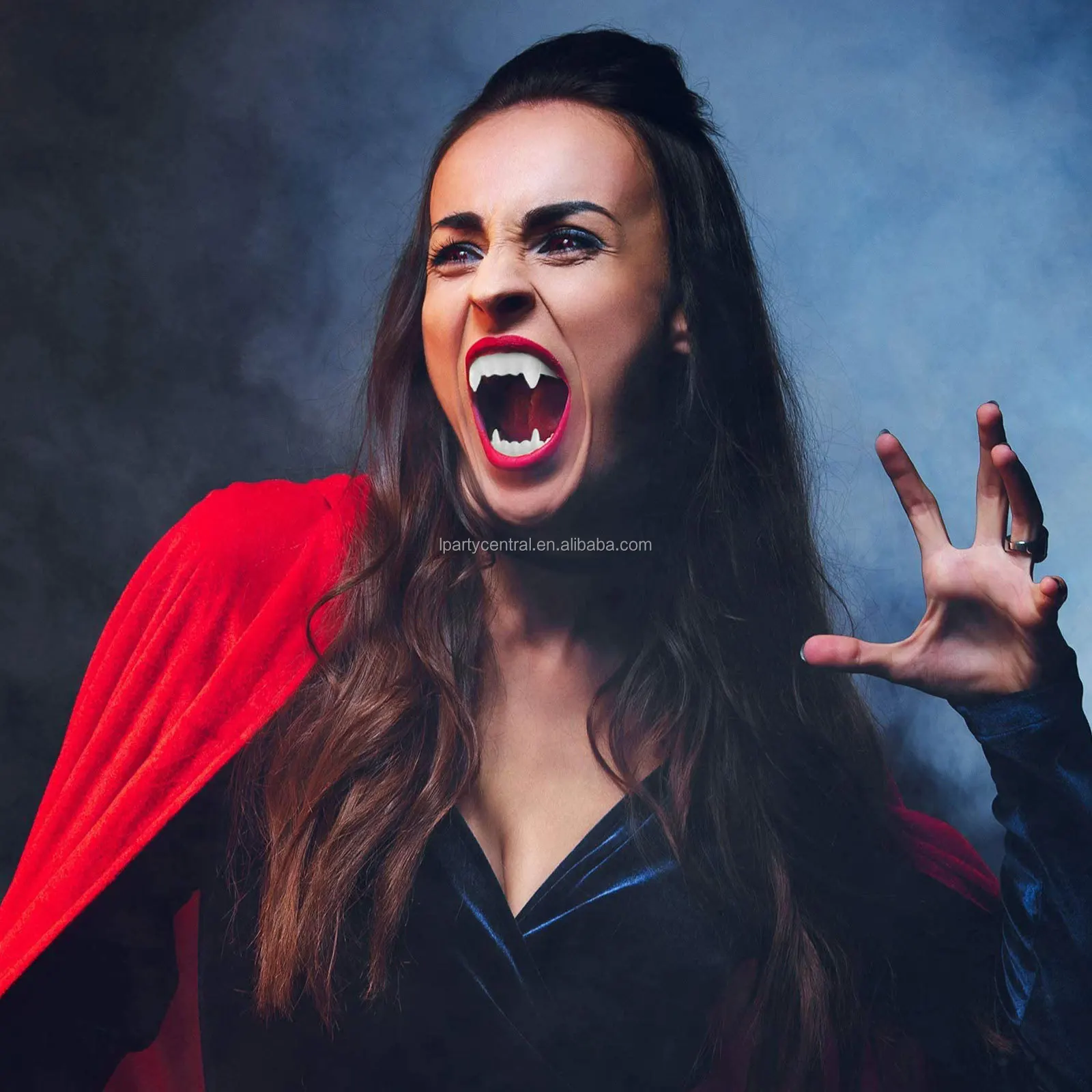 LP Skeleteen White Sharp Vampire Fangs  Dracula Monster Teeth for Party  Favors and Supplies