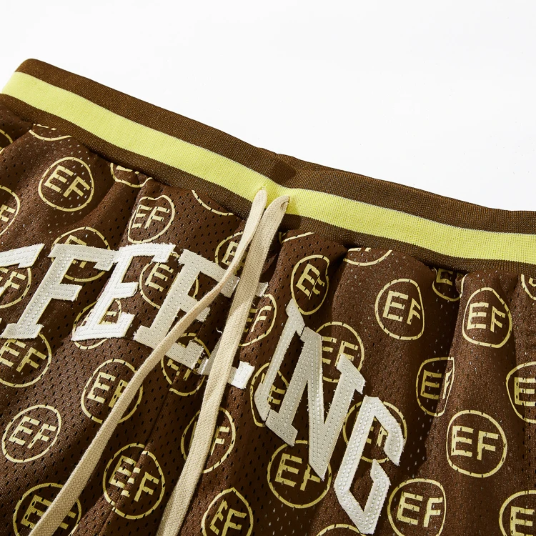Custom Printing Logo Mens Mesh Basketball Shorts Mens Summer Beach Shorts