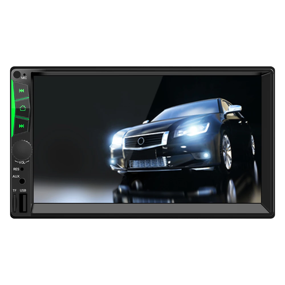 Soundrace 2 Din 7 inch HD Touch Screen Support Rear View Camera MP5 Car DVD Player