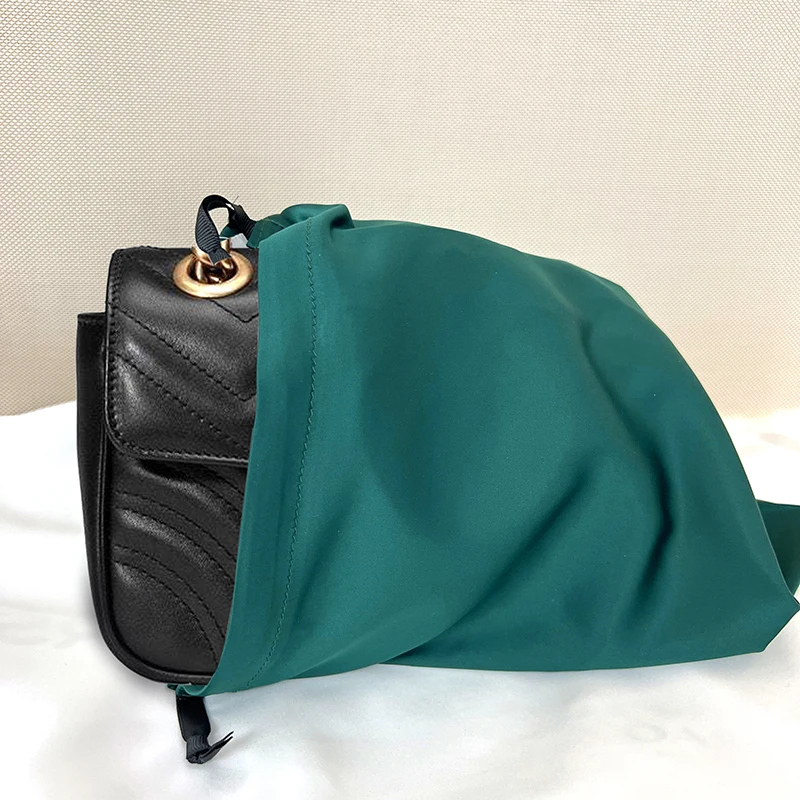 Wholesale Custom Logo Luxury Silk Dust Storage Bags Satin Drawstring Bags for Handbags Shoes Boots