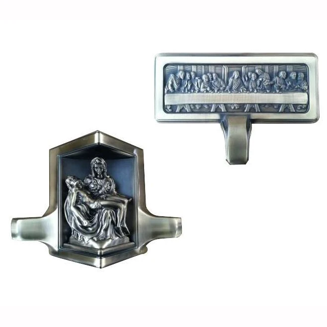 1# Funeral coffin casket supplier zamak metal casket corner swing bar parts