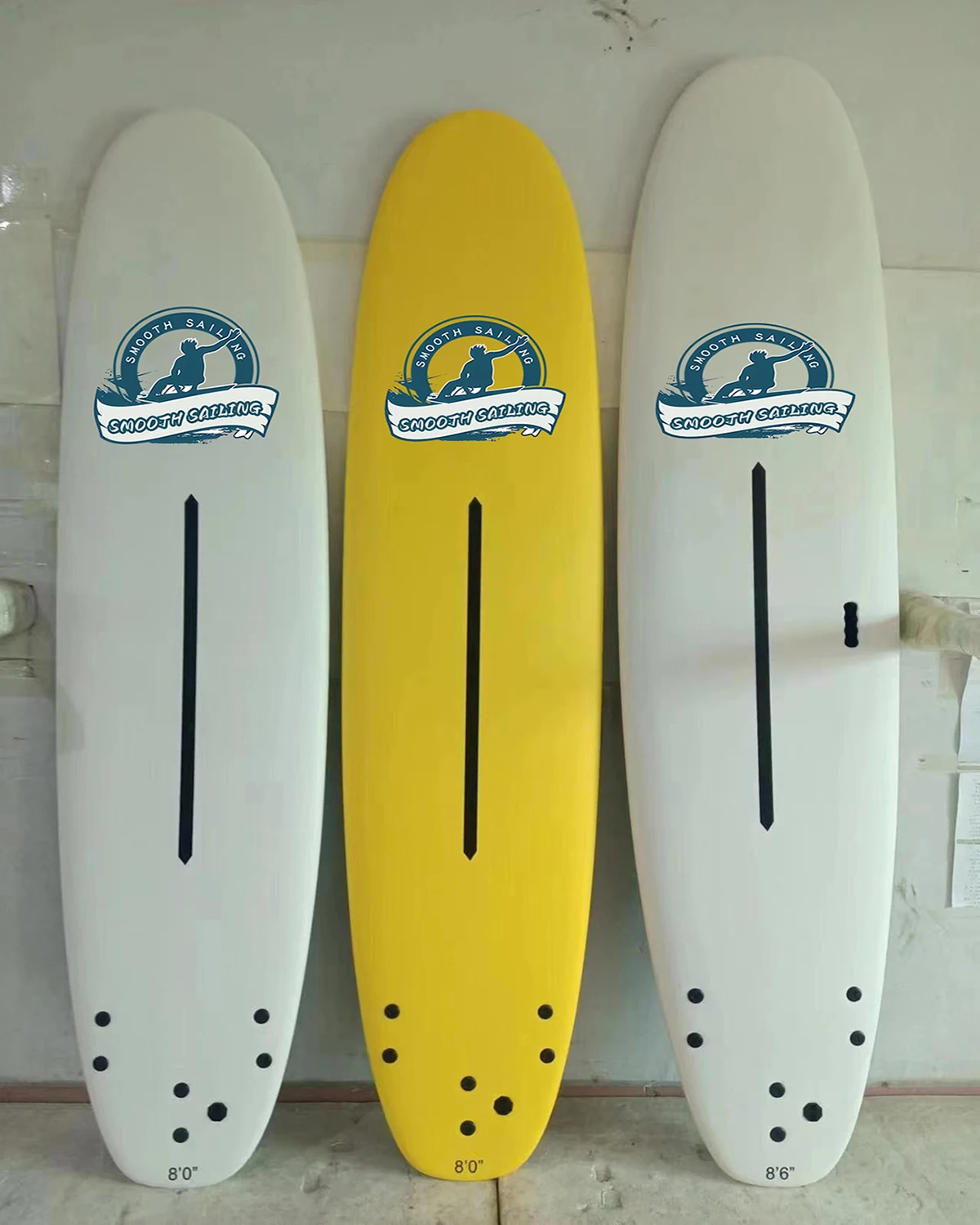 Factory Direct Sale High Quality EPS Foam Surfboard IXPE Soft Top HDPE Bottom Heat Lamination Surfboard Ready To Ship