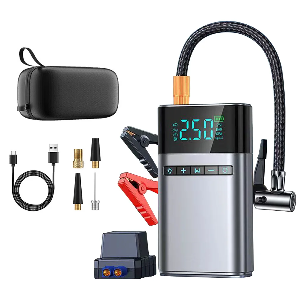 4 в 1 аварийный автомобильный бустер jumpstarter 1500a Высокая мощность jump starter boost с воздушным компрессором