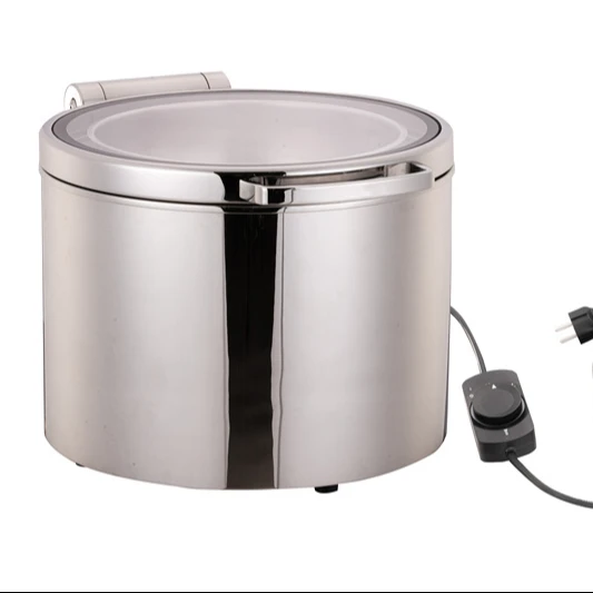 Food Buffet Display Round Rectangle Roll Top Chafing Dish Buffet Set Stainless Steel Gold Chafing Dishes For Catering