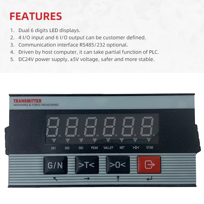 Direct Factory Price 0-10V/4-20mA crane precision single point indicator 50g 100 ton load cell transmitter truck scale