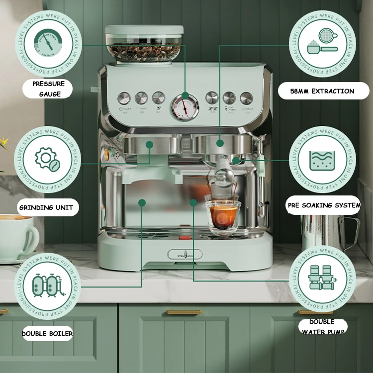 Foshan Stelang  Coffee Expresso & Cappuccino Machines Espresso Coffee Machine With Grinder Automatic