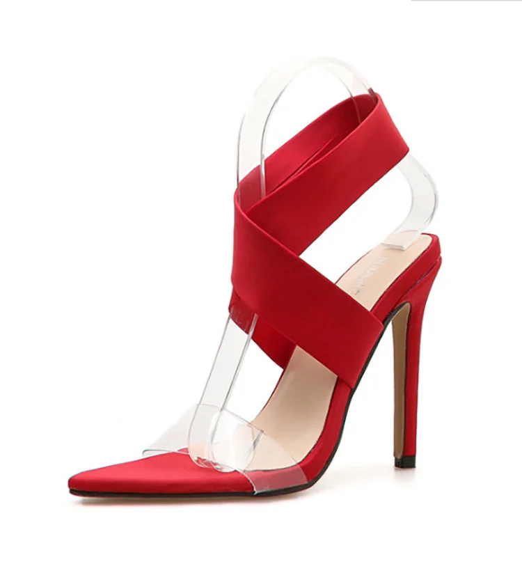 Women Buckle Chunky Shoes Chaussures Talons Aiguilles Sexy Female High-heeled Foot