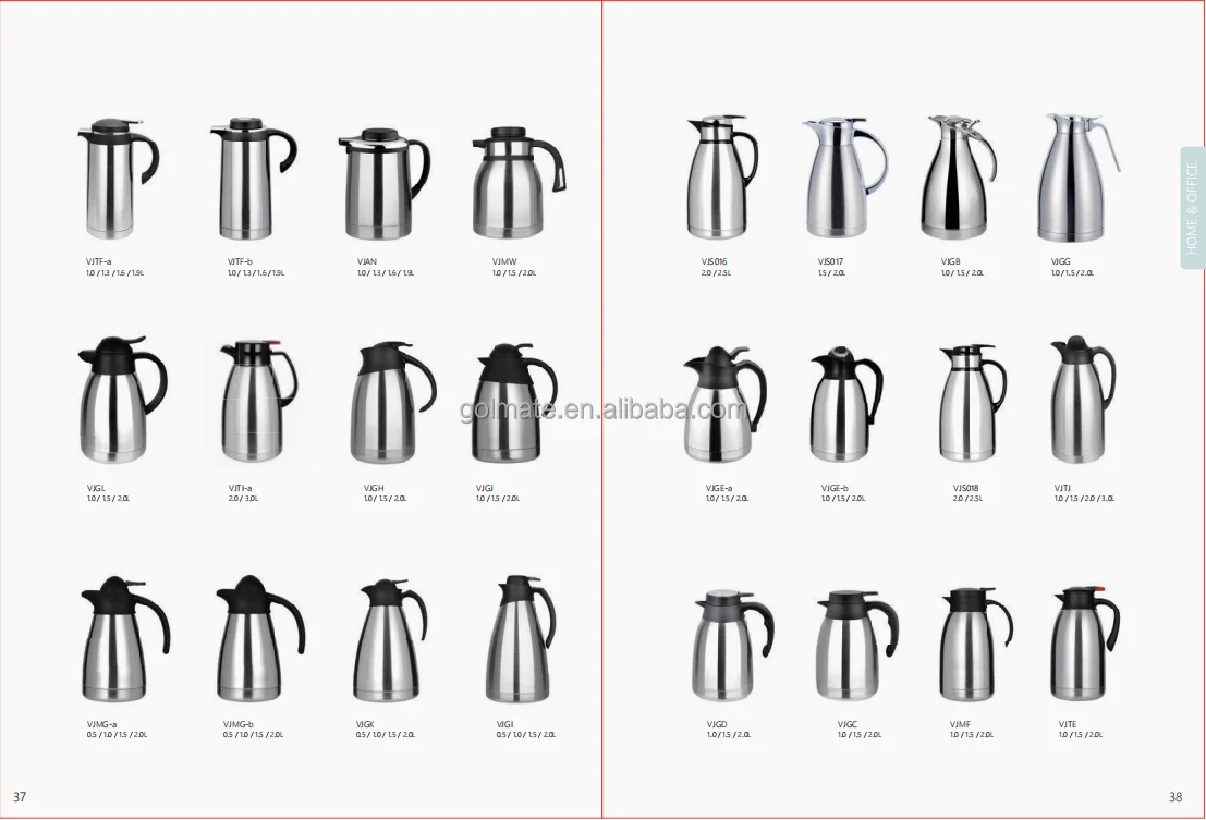 1L 1.5L 2L Double Wall 304 Stainless Steel Wine Coffee Thermal Carafe