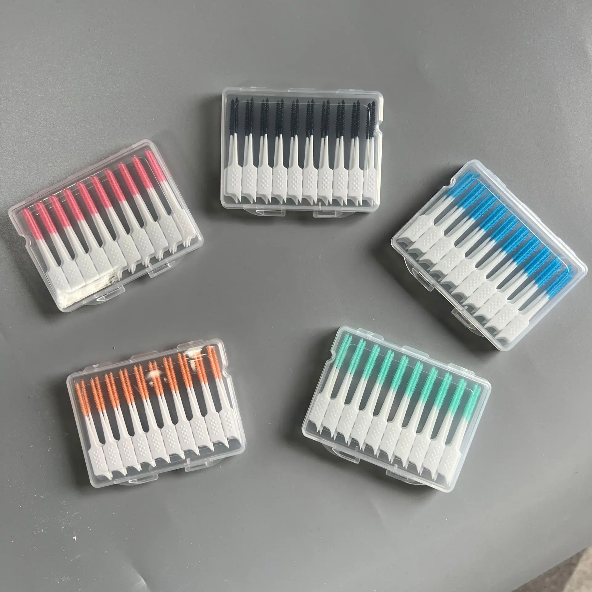 20 picks Silicone interdental Brush Adaptive Corrective Disposable interdental Brush Braces Brush for Cleaning Teeth Health
