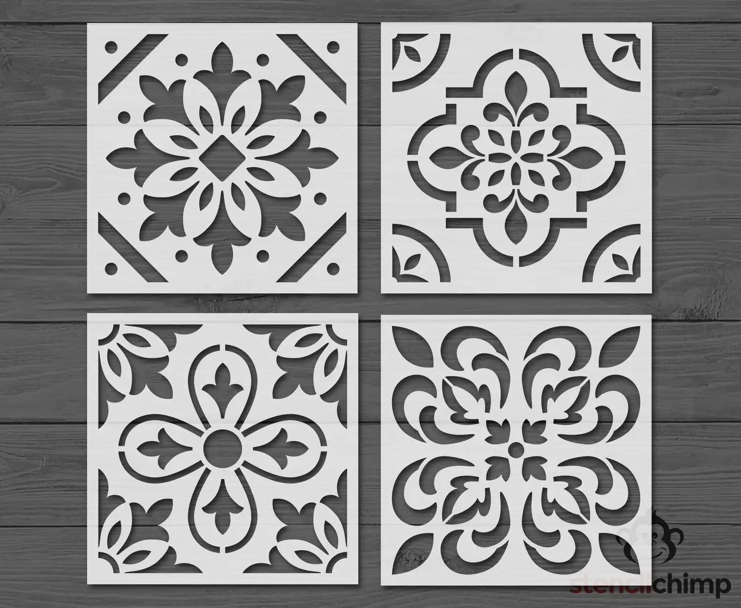 Reusable  Factory Custom Designs Mylar Plastic Mandala Tile Stencil