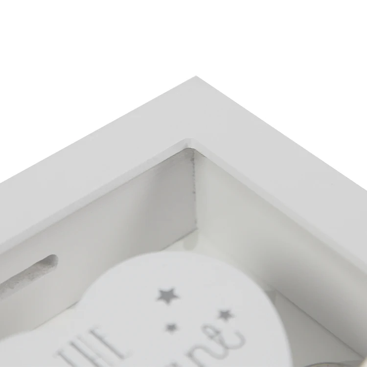 Wood White cute baby elephant piggy bank safe money box bank for kids gift decoration