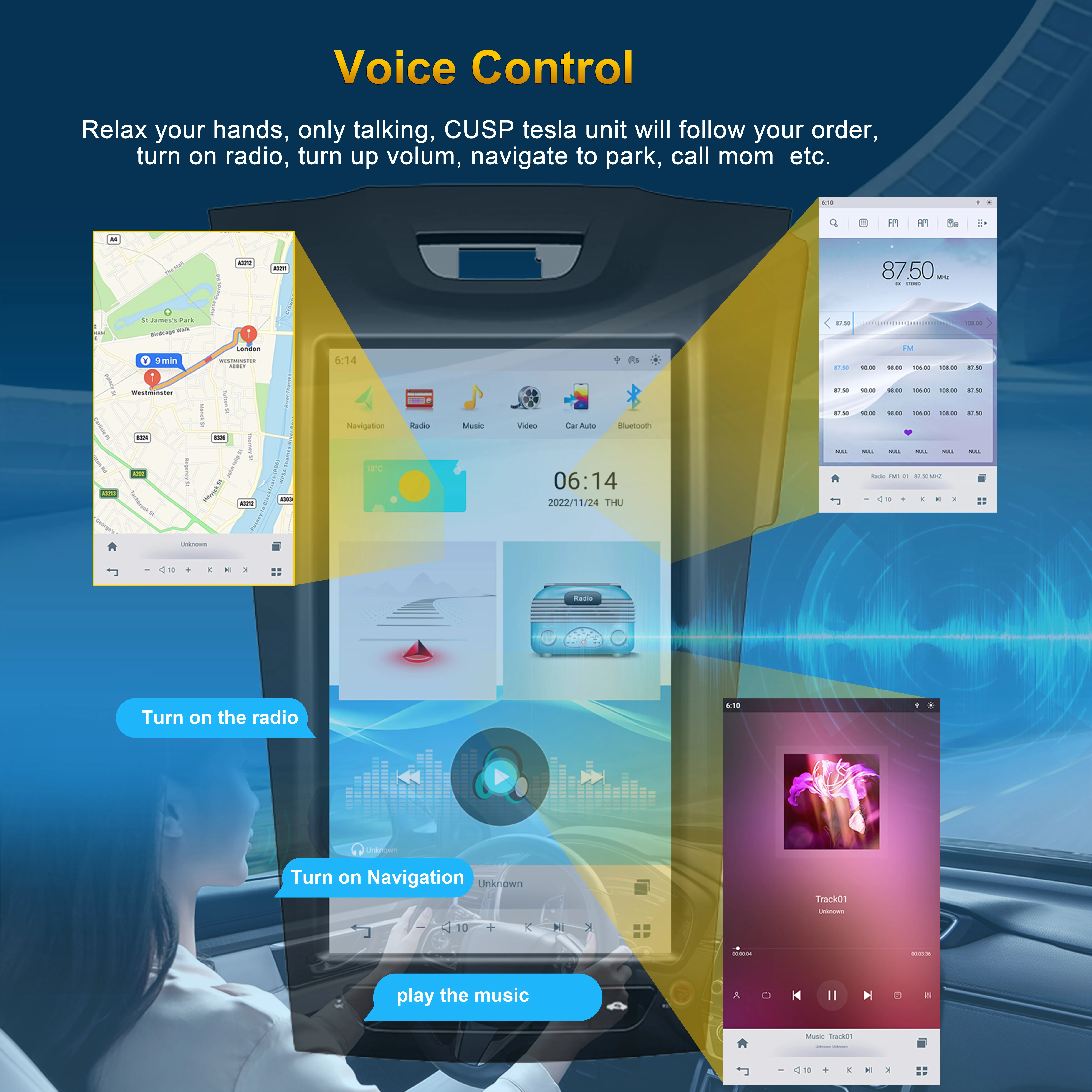 Android 11 Car Video Vertical  Smart Screen GPS Navigation Support Bluetooth For CHEVROLET