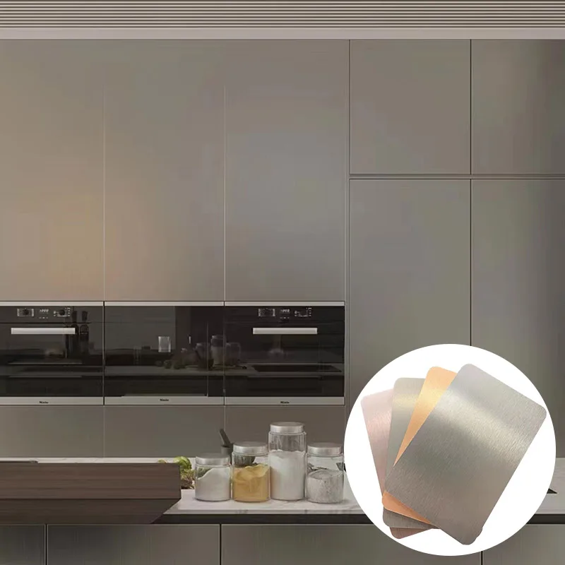 Customized 5mm 8mm thick metal wood veneer carbon large size background cabinets bamboo charcoal wall board