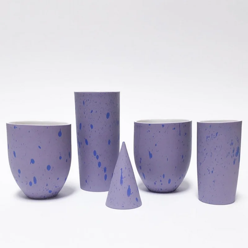 wholesale new -arrival european style home decor purple balcony ceramic plant pot for indoor plants