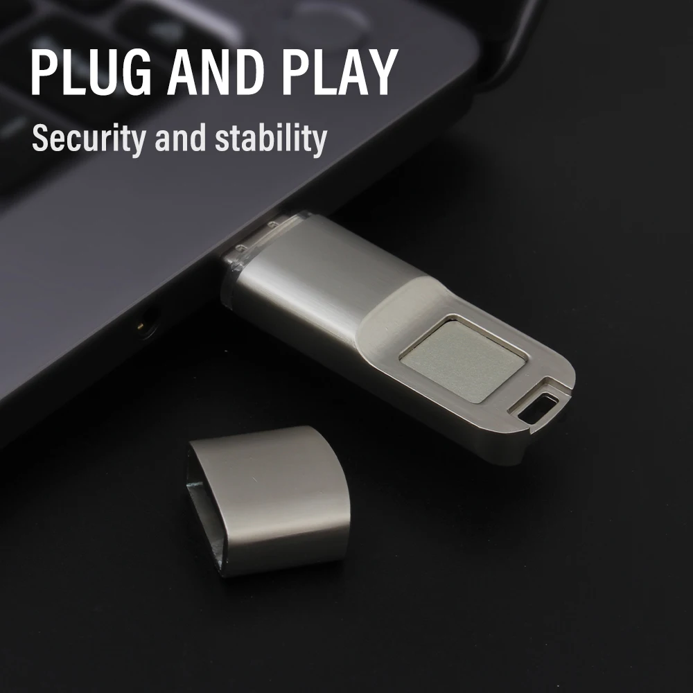Custom Metal Fingerprint pen thumb drive 16 GB 32GB 64GB 128GB Memorias USB stick 3.0 Pendrive USB Flash Drive disk