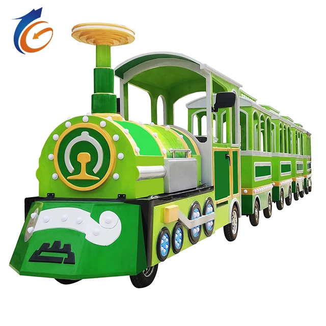 Outdoor Carnival Mall Amusement Park Adult Small Train Rides for Kids Tourist Electric Trackless Train for Sale