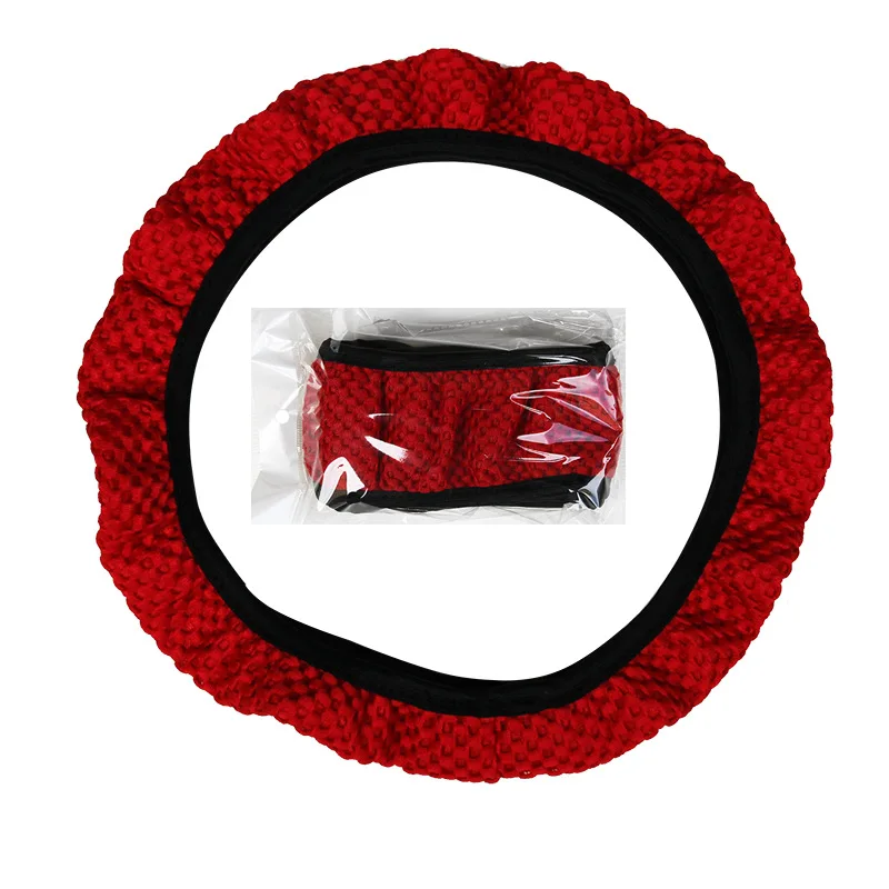 Ice Silk Mesh Breathable Car Steering Wheel Cover Accessory For 14.5-15 Inch