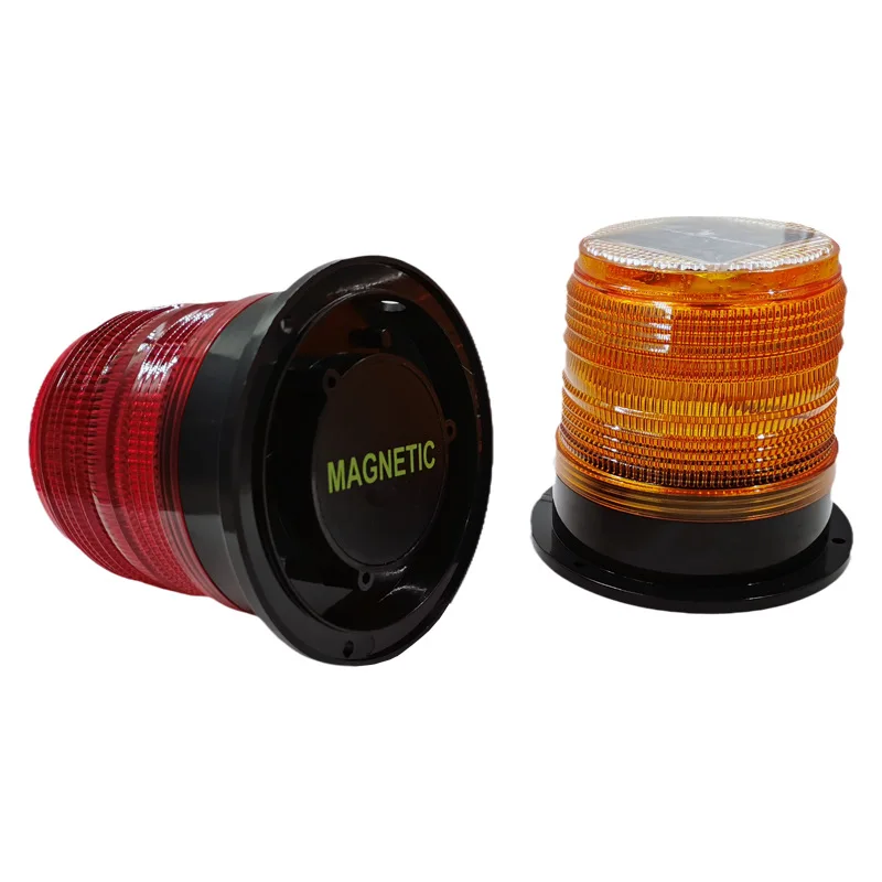 Solar Flashing Traffic Signal Beacon warning Lamp magnetic flash Traffic And Road Beacon Car Roof Light