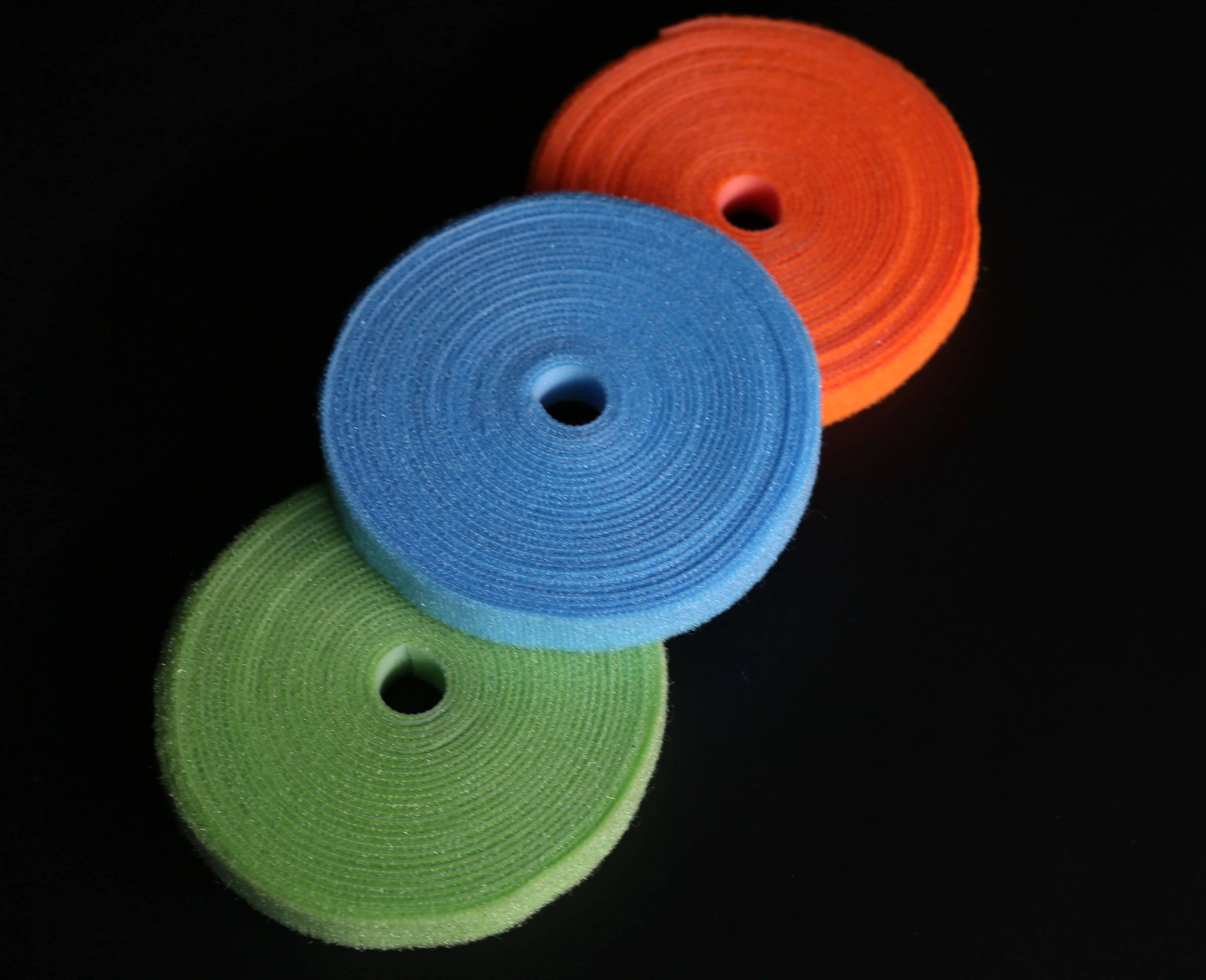 Wholesale polyester Hot Fashion Pallet Strapping Belt Custom width glitch Nylon Quiet Colorful Mix hook and loop back to back