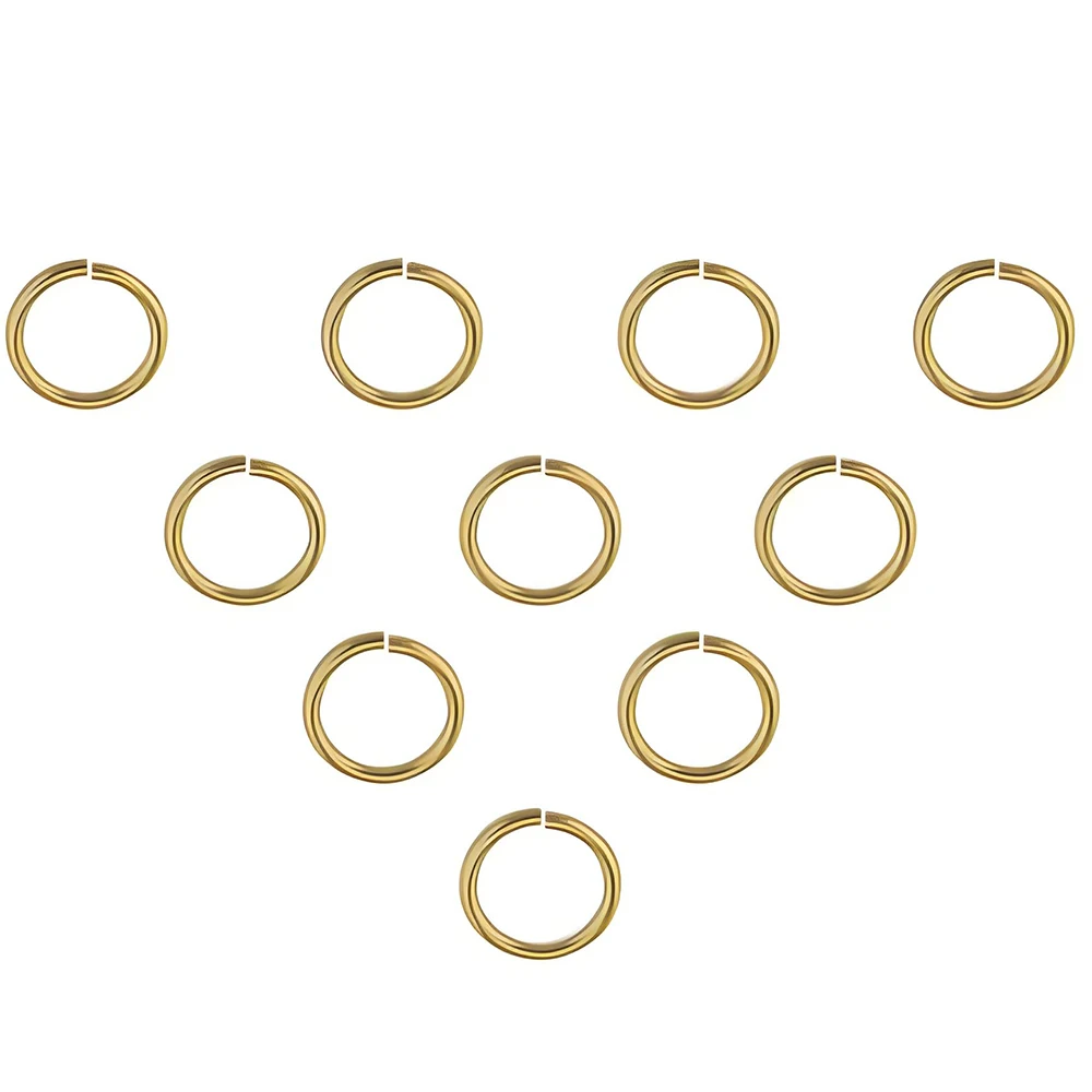 18K Gold Jump Rings Essential Accessories DIY Fine Jewelry Single & Double Loop Split A750 Gold Wire Ring Jewelry Findings