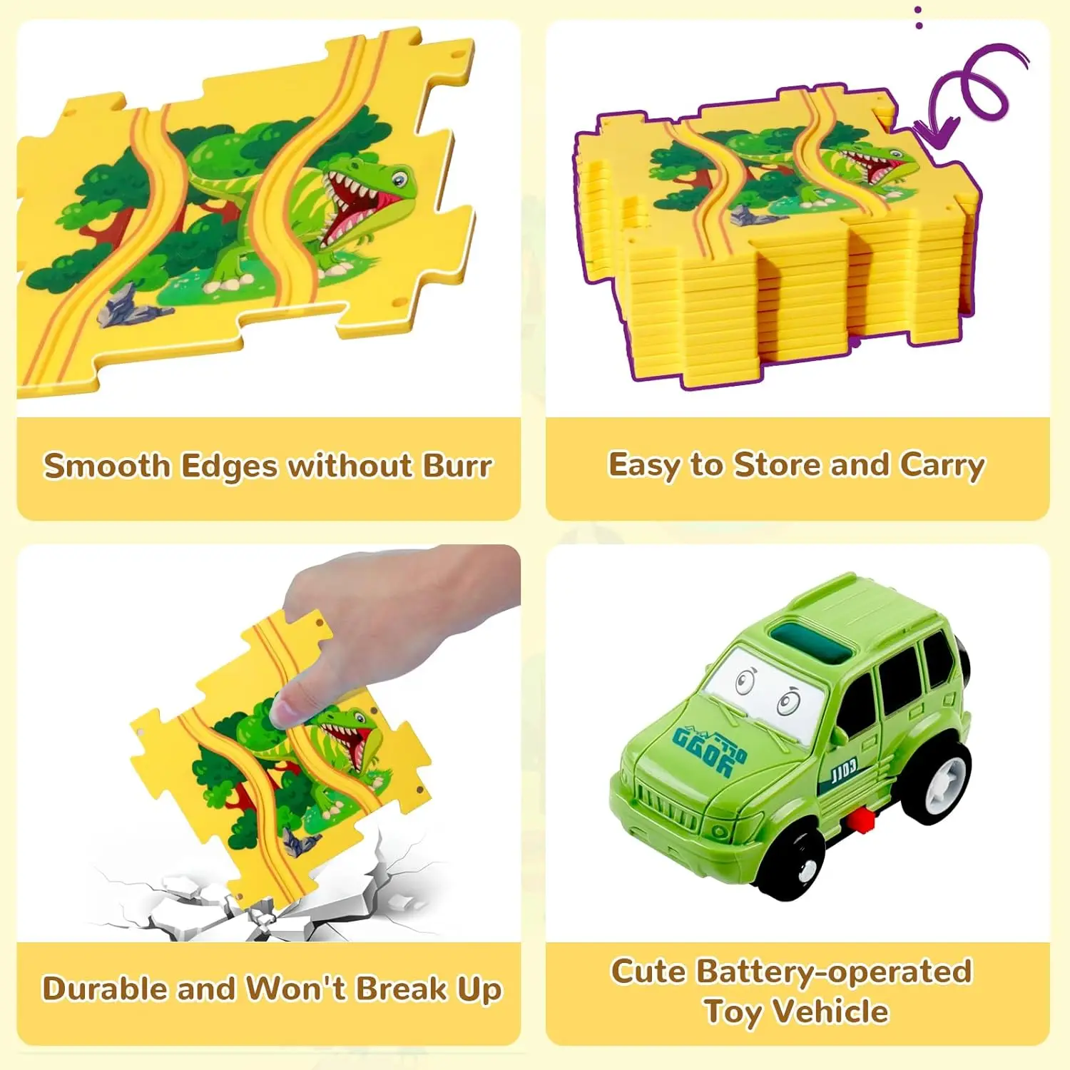 Road Building Maze Toy Plastic Dinosaur Puzzles for Kids Montessori Toys Race Tracks for Kids Toddler Puzzle Track Play Set