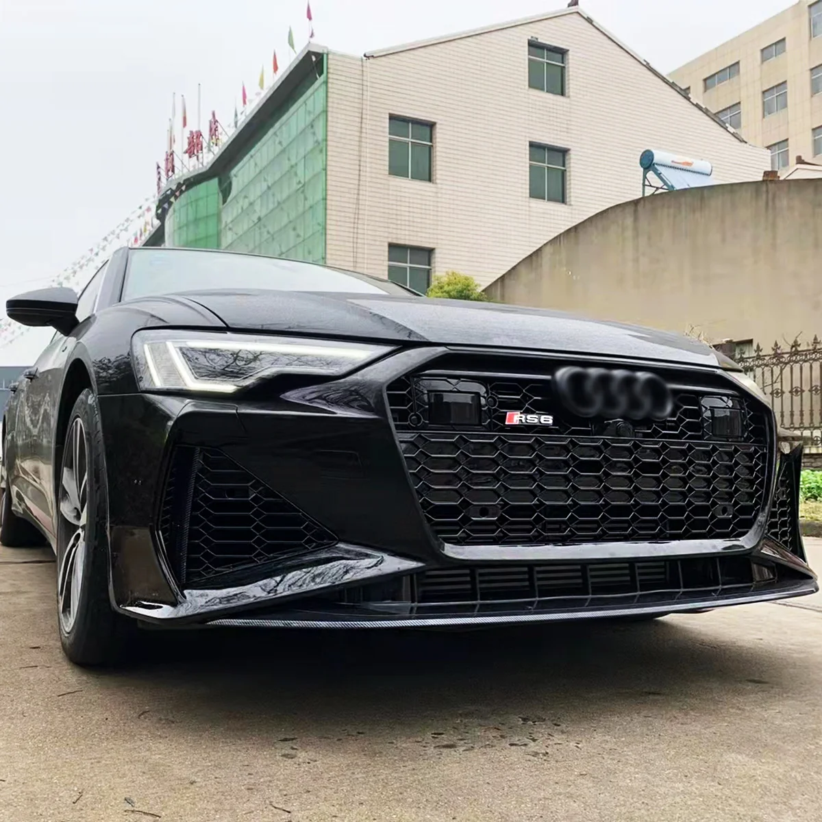 Upgrade RS6 style Body kit for Audi A6 C8 2019-2022 conversion bodykit with bumpers grille rear diffuser with tip exhaust