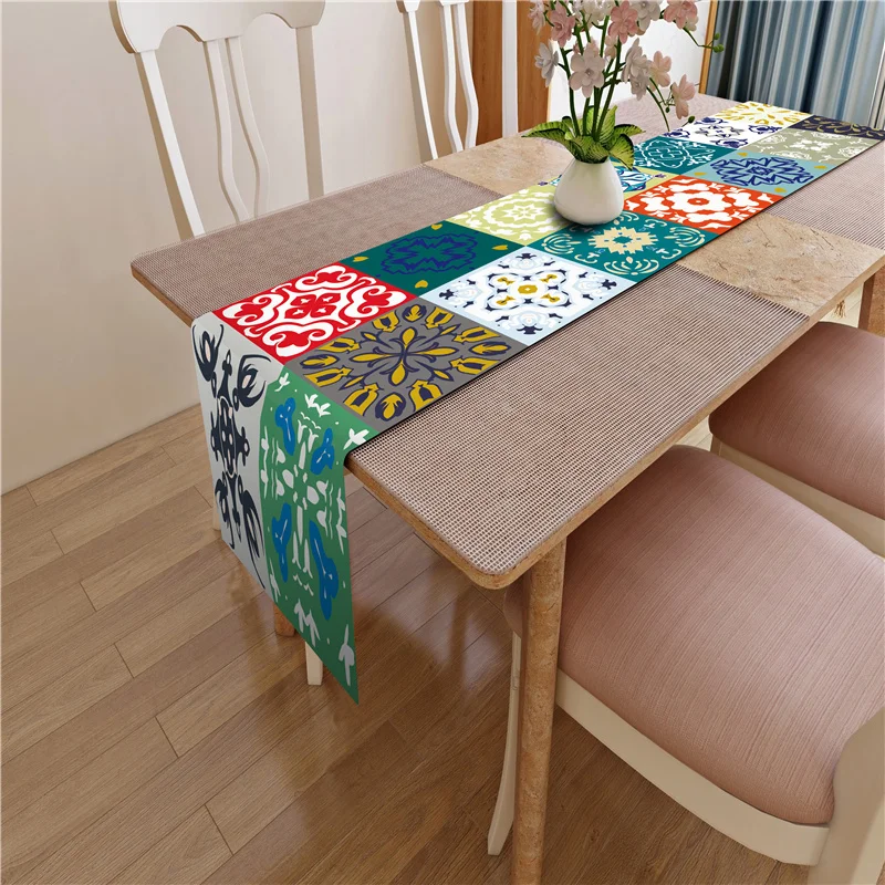 Amazon Hot Selling Banquet Table runner 3D Design High Quality Dustproof overlay dinning table cloth for Home Events