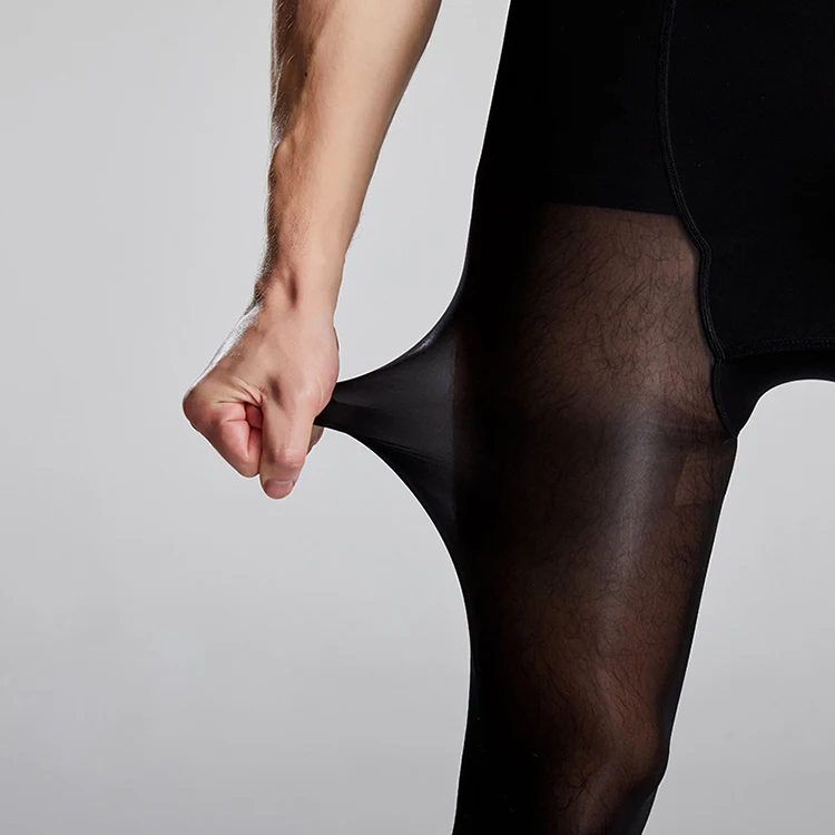 2023 wholesale Custom  japanese shiny 100% silk sexy mens 40D tights pantyhose