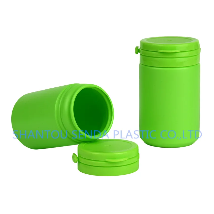 Plastic Pill Container, medicine plastic bottle with snap secure easy-pulling lid, capsule pill bottle