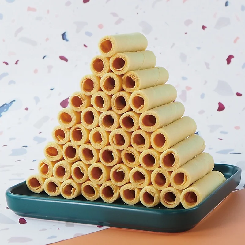 Uncle Pop Factory Outlet Peanut/Coconut Milk Flavor Crispy Sweet Egg Roll Grain Snacks Crackers