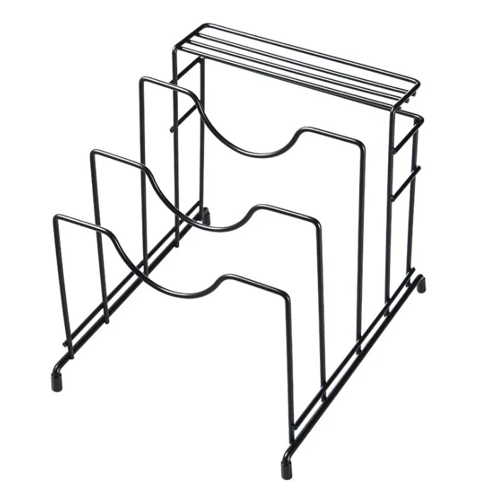 Multifunctional Kitchen Cookware Stainless steel Pot Lid Holder Pot Lid metal Storage Rack