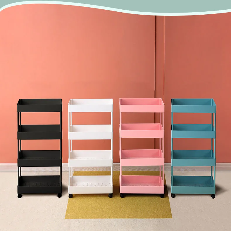 Simple Bathroom Salon Spa Organization Metal Mobile Cart Standing Shelf Kitchen Trolley Rolling Serving Storage.