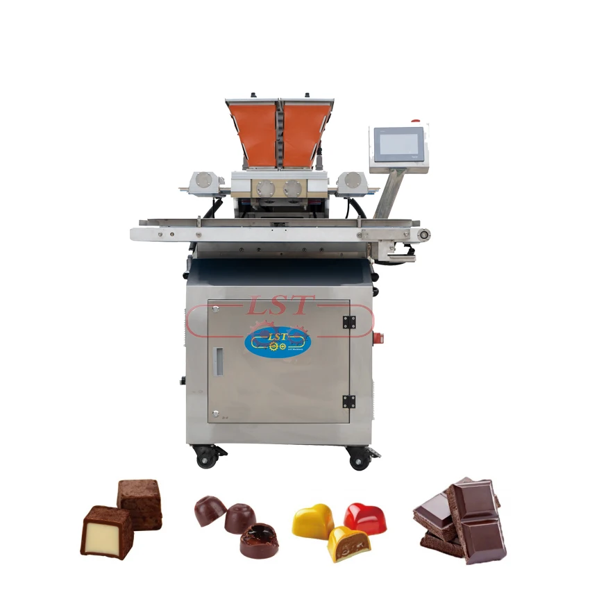 LST  one shot chocolate depositing machine center filling chocolate making machine