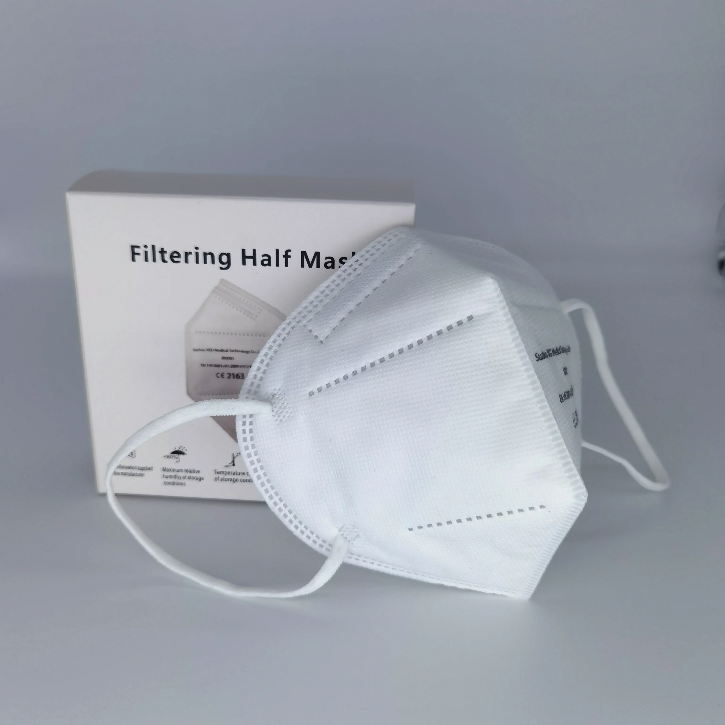 FFP2 высокого качества респиратор 5 слойные складные нетканые Kn95 маска для лица на ушных петлях