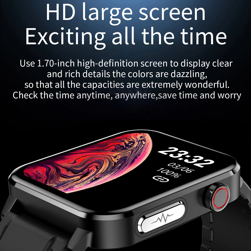 Eseed E86 Smartwatch PPG ECG Blood Pressure Body Temperature monitoring Health Sport Smart Watch Watches for Men Women