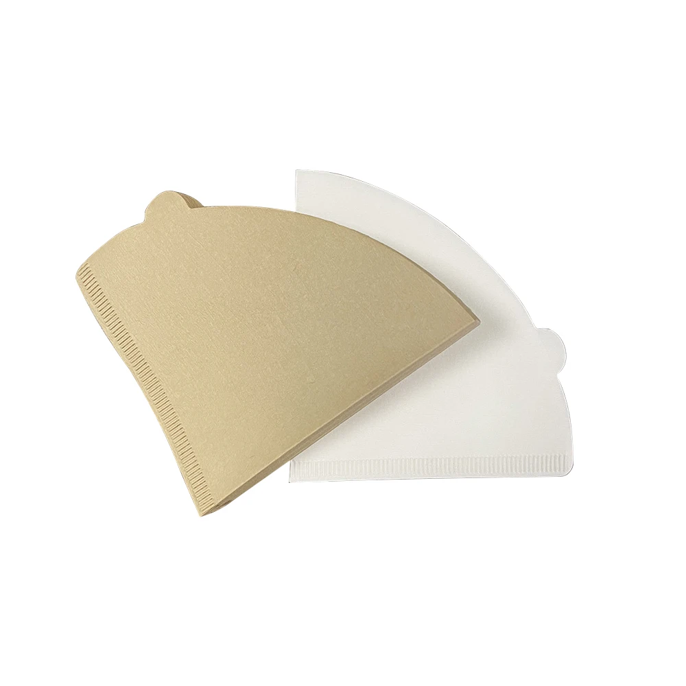 100pcs Wholesale Disposable Unbleached Cone Natural V60 Coffee Filter Paper