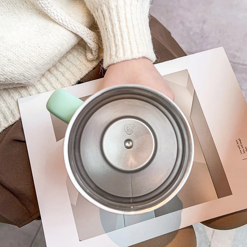 Coffee Mug 316 Stainless Steel Insulated Cup With Straw Large Capacity Portable Water Cup Car Cup