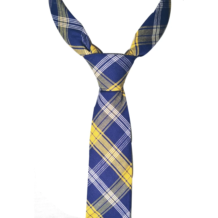 Geometric Custom yellow white stripes Plaid printing Leisure Business Wedding Garment men neck ties for men