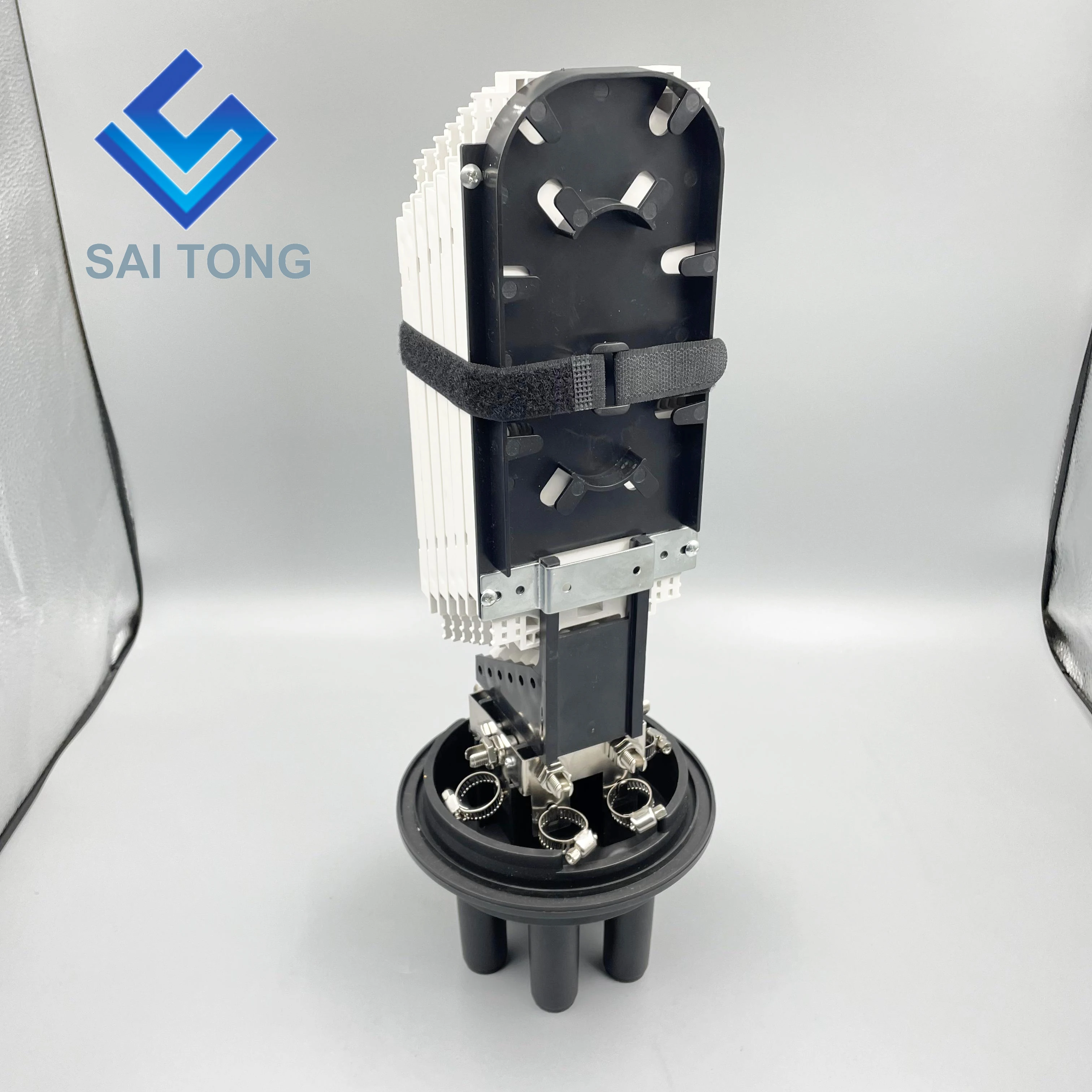 1 in 4 out  Hot Sell Heat shrinkable sealing 48 96 144 288Core FTTH Dome Vertical fiber optic splice joint box terminal closure