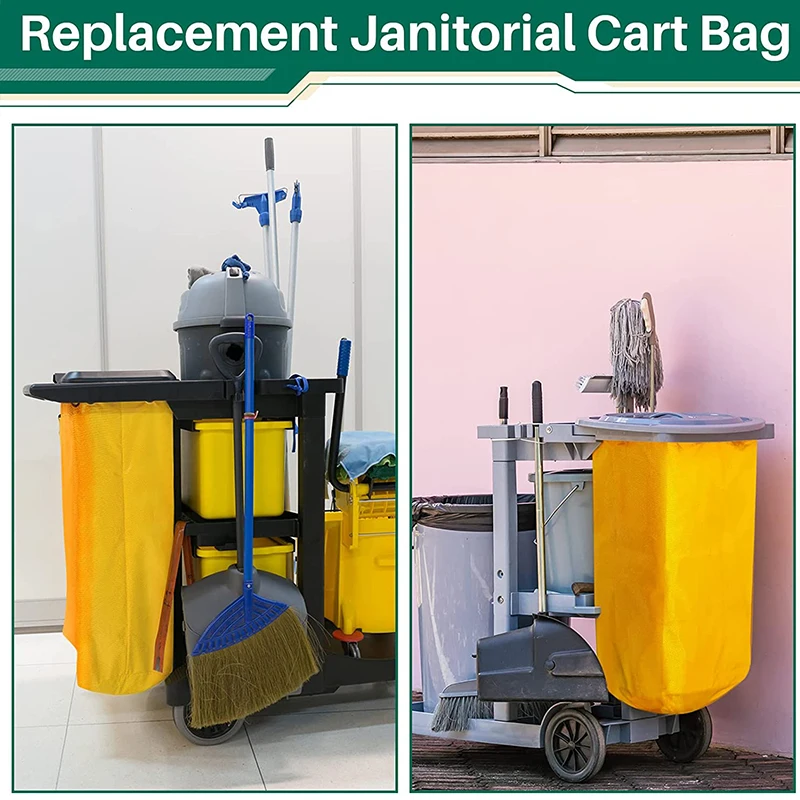 Supplies Commercial Hotel Room Plastic Housekeeping Service Janitor Cart Cleaning Trolley with Refuse Bag