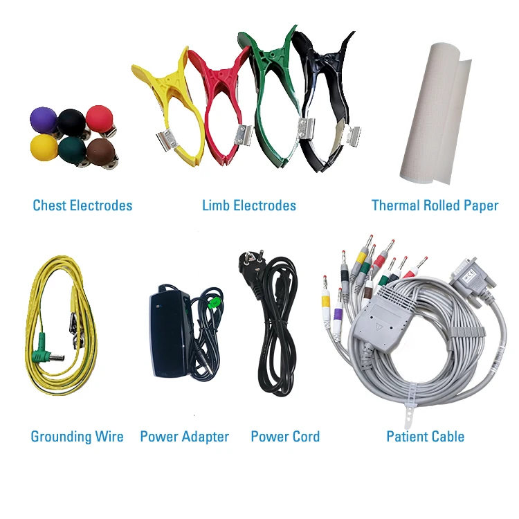 Hot sale ECGMAC 10 inch TFT color display EM-1201B 12 channel leads hospital ecg machine with analyzer