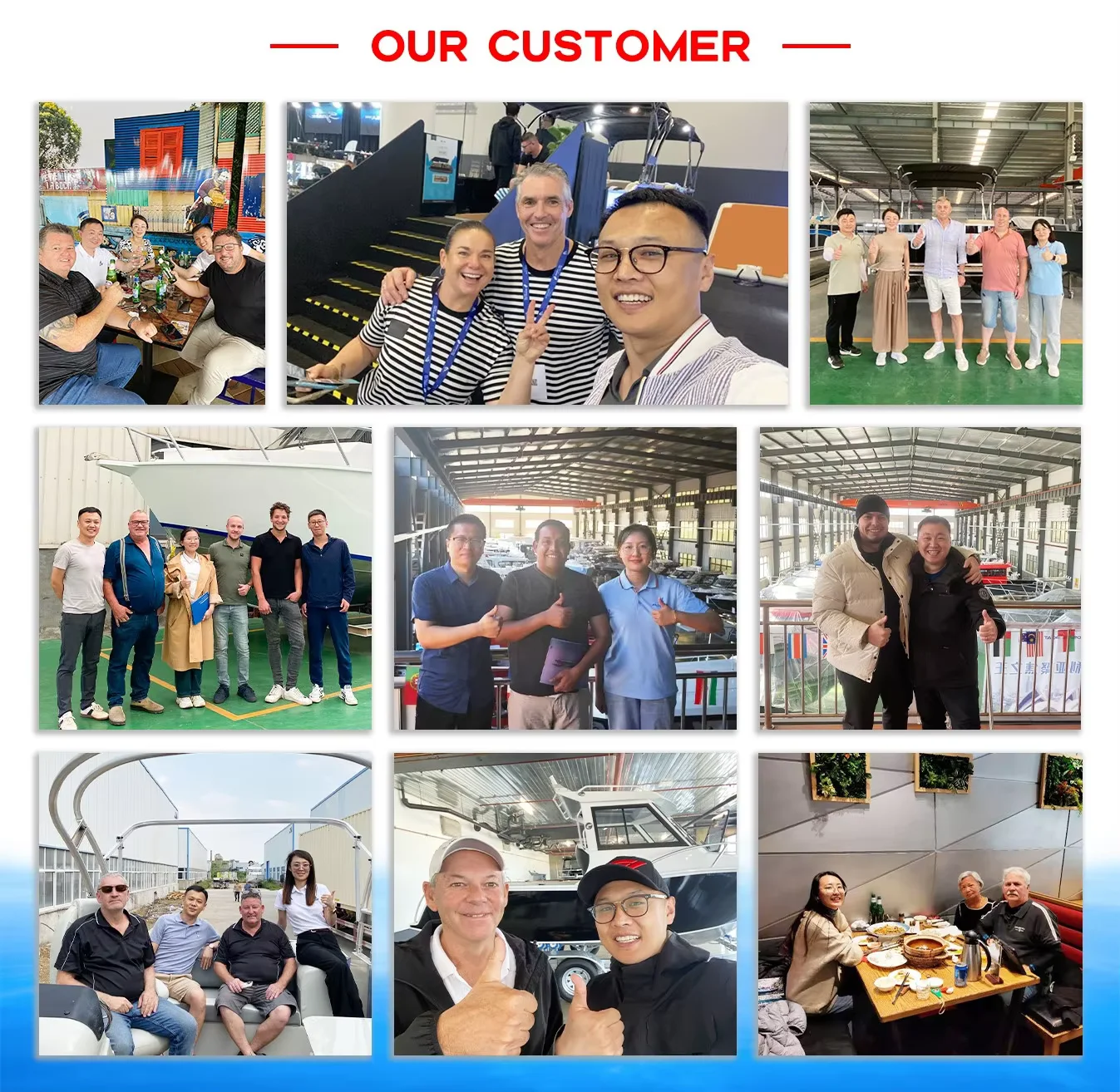 Original Manufacture 12 14 person floating yacht fishing aluminum work pontoon boat fishing  with motor  for sale