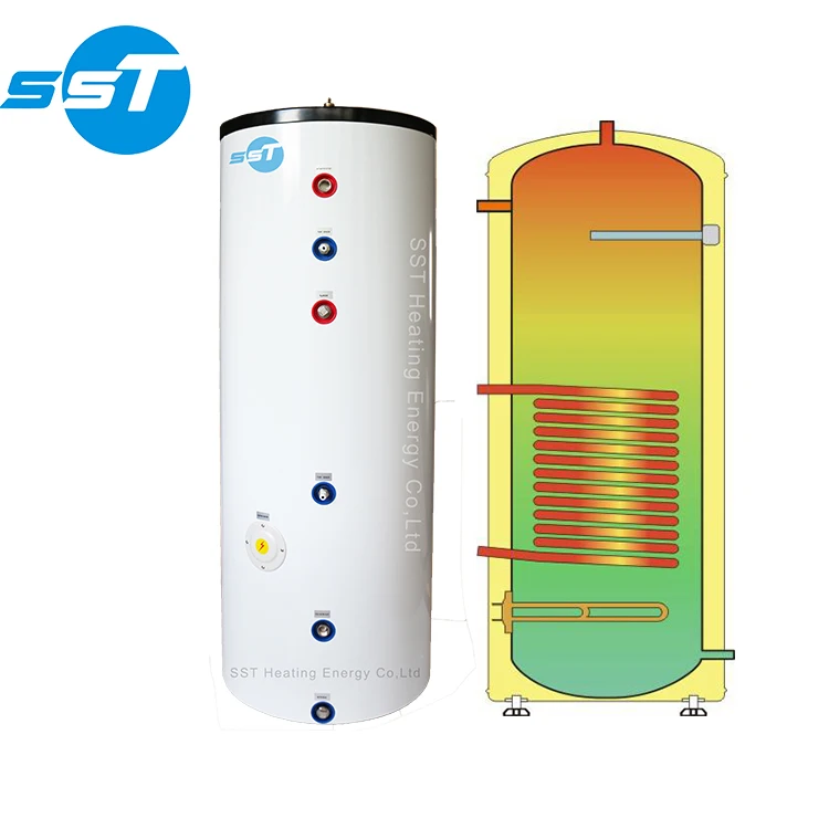 SST hot selling SUS304 heat pump home water heater tank custom capacity 100L-600Lhot water boiler